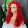 Perucas de renda glamourosa 180% densidade cabelo humano malaio muitas cores onda profunda 13x4 peruca transparente 20 polegadas frente peruana indiana gota del dhjbb