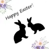 Wall Stickers 1pc Happy Easter Sticker Self-adhesive Decal Background Accessories For Home Kids Bedroom Decor