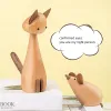 Sculpturen Nova boneca de gato de madeira n6rdica criativa m6vel sala de estar quarto decoracao para casa artesanato de faia natural natal