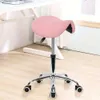 Tabouret de selle avec support dorsal, pivotant à 360°, chaise roulante réglable pour salon de spa, tatouage dentaire, manucure