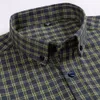 Camicia da uomo in flanella standard vestibilità Lg spazzolata con tasca singola Camicie a righe scozzesi casual versatili in stile inglese x3CD #