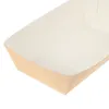 DenuNware descartável 100 PCs Recipientes para viagem frita portador de frango Aquecimento de bandeja de papel lanche micro-ondas