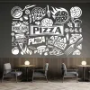 Stickers Italian Food Commercial Pizzeria Vinyl Wall Stickers Pizza Restaurant Doors And Windows Shop Signboard Decorative Stickers Gifts