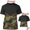 Mens Tracksuits Custom Logo 2 Piece Set Summer For Men Camouflage Short Sleeve Suit Patchwork Casual Breathable Sportswear Male Drop D Otq0Y