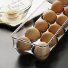 Bins 12/14/21 Grids Egg Storage Box Egg Tray Containers Kitchen Refrigerator Eggs Transparent Dispenser Airtight Fresh Preservation