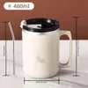 1pc Insulated Coffee Mug, Stainless Steel Water Cup with Straw and Lid