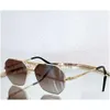 Sunglasses Squared Black Gold/Blue Gradient 9058 Men Summer Sunnies Gafas De Sol Sonnenbrille Uv400 Eyewear With Box Drop Delivery Fas Otius