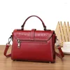 Sacos de ombro Famoso Flap Bag Design Pequena Senhora Quadrado Crocodilo Padrão Crossbody Feminino Net Vermelho Moda Bolsa De Couro