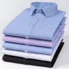 men's 65% Cott Lg Sleeve Printed Check Dr Shirt Single Patch Pocket Regular-fit Comfortable Versatile Thin Casual Shirts 86ql#