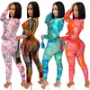 Summer Letter Leaf Print Women's Set Bluses Shirt Legging Pants Passar Active Wear Tracksuit Two Piece Set Fitn Outfits 2021 H12a#