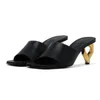 Sandali pin-toe da donna estivi Moda tacco alto a forma di testa quadrata Comode pantofole da donna versatili 240307