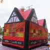 Gratis luftfrakt utomhusaktiviteter Röd 10x6x6mh (33x20x20ft) med fläkt bärbar uppblåsbar irländsk pubtält Karneval Party Rental Lawn Ebent Tält med fläkt