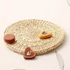 Table Mats Woven Placemats Handmade Rattan Round Pot Rack Straw Placemat Bowl Pad Tea Set Mat Insulation Durable Heat