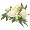 Decorative Flowers Christmas Decor Candlestick Garland Flower Rings Wreaths Wedding Table Centerpiece Ornaments Artificial