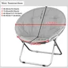 Housses de chaise de camping, motif lune, extensible, soucoupe, protection de siège, pliable, extensible, imprimée, ronde, lavable
