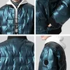 Halacood Brand Glossy Down Jacket Men Streetwear Brand Winter Down Coats Mens Warm Puffer Jacket High Street Male Outerwear Coat K79H＃