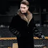 Importato visone intero cappotto di pelliccia da uomo colletto del vestito media lunghezza tendenza invernale nuovo stile giacche per uomo Z5 h4r3 #