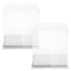 Gift Wrap Birthday Cake Packaging Boxes Baking Wrapping Clear Transparent Without Ribbons