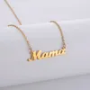 Minha forma mama carta pingente colar feminino presente do dia das mães colar de aço inoxidável moda jóias 240328