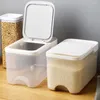 Storage Bottles Alipis Flatware Box Rice Container Airtight Bucket 20 Lbs Cereals Tank Dry Food