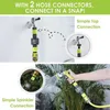 Misuratore di portata d'acqua digitale Contatore dell'acqua per tubo da giardino esterno Misura il consumo e la portata dell'acqua con connettori rapidi 240320