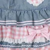 Preppy stil lolita kawaii kjolar japanska söta minikvinnor harajuku söt boll klänning denim skater y2k hög midja spets kakor kjolar 240328