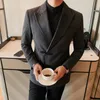 2023 Autumn Winter Suit Jacket Men Chinese Style Lapel Collar Casual Busin Blazers Wedding Groom Banquet Party Blazers M-4XL J1GM#