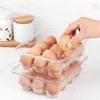 Lagringsflaskor SV-2 Pack Kylskåp BIN EGG HOLDER Stapelbar behållare med lock för kylskåp Deviled Tray (12 ägg/vardera)