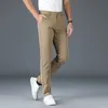 Hommes printemps été mode affaires décontracté pantalons longs costume pantalon mâle élastique droit formel pantalon plus grande taille 30-40 240308