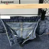 Mannen Jeans Supzoo 2023 Nieuwe Hot Selling Fashion Print Zomer Rits Flystone Wassen Casual Katoenen Jeans Heren Shorts J240328