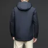 Manteau d'hiver en duvet pour hommes, veste chaude à capuche, Parka décontractée en canard blanc, Z86J #