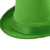 Basker Stpatricks Day Green Hat Festival klä upp platt topp Irish National 13mc