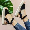 Sandaler SA Demeng Wedge Shoes Womens High Heel Summer Flip Soffa Platform Plus Size 35-43 H240328FGT8