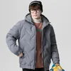 Hommes hiver nouveau à la mode adolescent Fi doudoune chaud blanc canard vers le bas manteau vêtements E8JK #