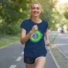 Kvinnors polos Super Happy Power Go! T-shirt kawaii kläder djurtryck skjorta för flickor träning t skjortor kvinnor