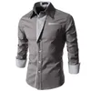 Białe koszule w paski męskie 2023 LG Sleved Busin Slim Fit Koszulka Czarna ubrania towarzyskie Camisa Masculina Vetement Homme 58QD#