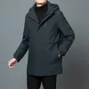 Doublure détachable hommes doudoune coupe-vent plus Veet épais chaud coupe-vent manteaux de fourrure mâle militaire à capuche Anorak vestes marque S6kk #