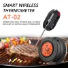 Jauges Thermomètre à viande pour barbecue/four intelligent Bluetooth numérique sans fil 2 en 1 pour fumeur de viande barbecue au charbon de bois et fumeur de four