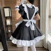 Kadınlar Güzel Maid Cosplay Kostüm Kısa Kollu Retro Hizmetçi Lolita Dr Sevimli Japon Fransız Kıyafet Cosplay Kostüm Plus Boyut 5XL B91E#