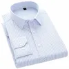 formal Dr Shirt For Men's Plaid Lg Sleeve Slim Fit Designer Busin Striped Male Social White Shirts Plus Size S To 8XL d2jN#