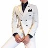 blazers+vest+trousers Boutique Men's Fi Busin Gentleman Slim Double Breasted Casual Formal Dr Three-piece Suits E1zX#