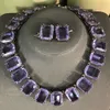 Swarovskis Jewelry Necklace Austrian Amethyst Millenia Necklace with Square Diamond Candy Frozen Strap Neckchain