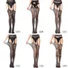 hot Sexy Erotic Lingerie See Through Open Crotch Pantyhose Tights Women Fishnet Mesh Crotchl Suspenders Stockings Sex Costume m3Ni#