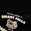 Забавные футболки Meme You're A Smart Fella Or A Fart Smella Футболка Новинка 100% хлопчатобумажная футболка Одежда Лето P2Tj #