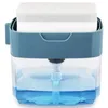 Liquid Soap Dispenser Sponge Holder For Kitchen Sink And 2 In 1- Premium Quality Dish Washing Caddy - Counter