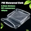 Redes 0.35mm de espessura transparente pvc encerado à prova de chuva pano varanda janelas toldo lona pet house capa à prova dwaterproof água encerado