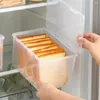 Assiettes ménagères de conservation fraîche, en plastique Transparent de qualité alimentaire, support de la boîte de rangement du pain grillé, boîtes à pain, conteneur dédié au réfrigérateur