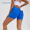 qinactive Yoga Shorts para Mulheres Bolso Scrunched Butt Gym Leggings Cintura Alta Push Up Collants Sexy Booty Sports Shorts Fitn I6B9 #