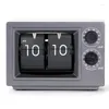 Tafelklokken TV Flip Clock Woonkamer Design Klassiek Retro Bureau Art Watch