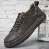أحذية Abnkarwin Brand Men Leather Leather Flat Flat Shoes الكلاسيكية Spring Summer Summer Winter Big 46 47